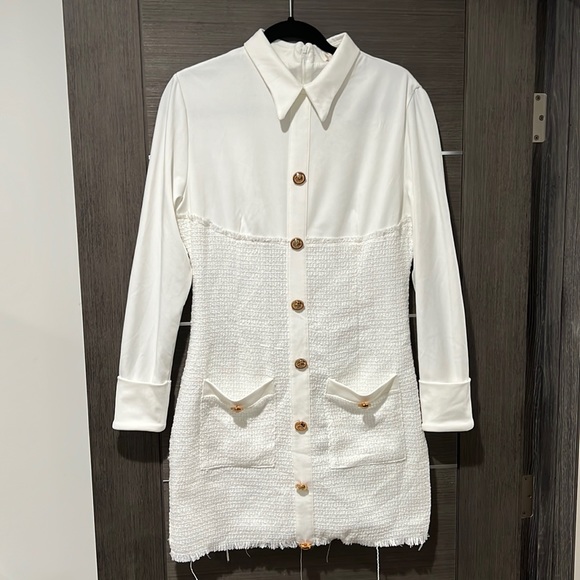 Dresses & Skirts - White tweed dress